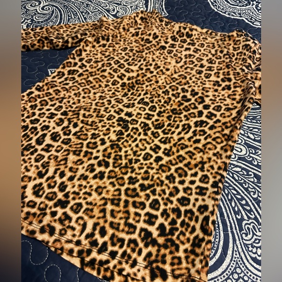 Animal print charter club PM petite medium top - Picture 3 of 14